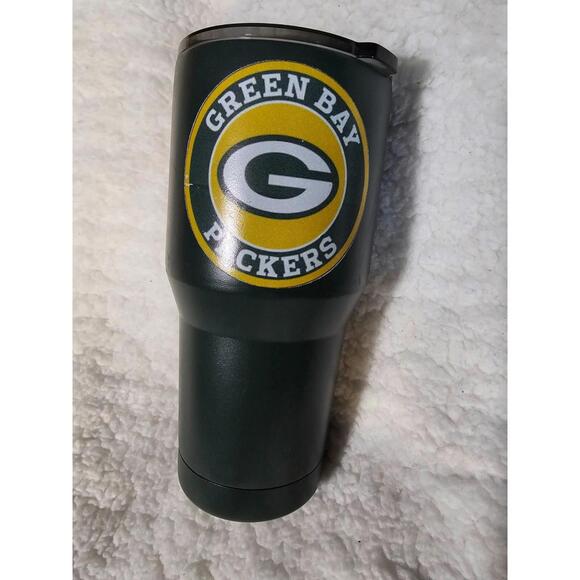 Unbranded NFL Football Green Bay Packers Tumbler Metal Green 8" - Picture 1 of 15